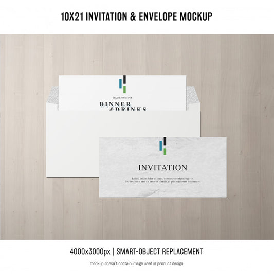 Free Invitation And Envelope Mockup Psd