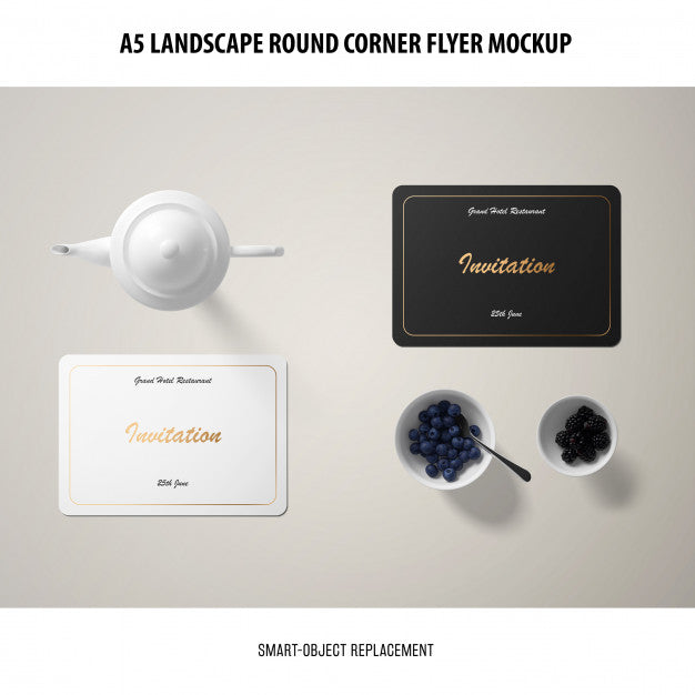 Free Invitation Card Mockup Psd