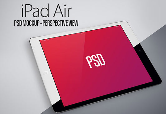 Free Ipad Air Mockup – Perspective View