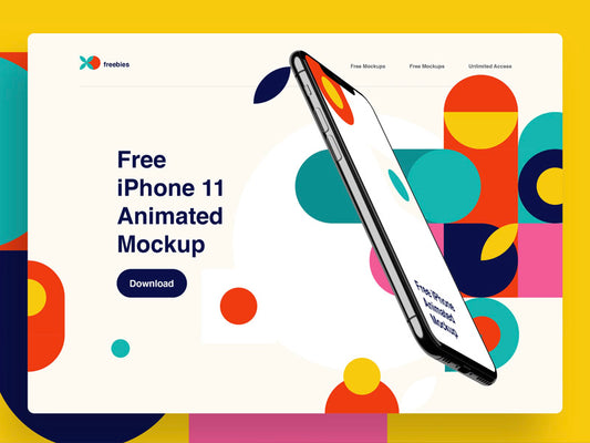 Free Iphone 11 Pro Twisted Animation Mockup