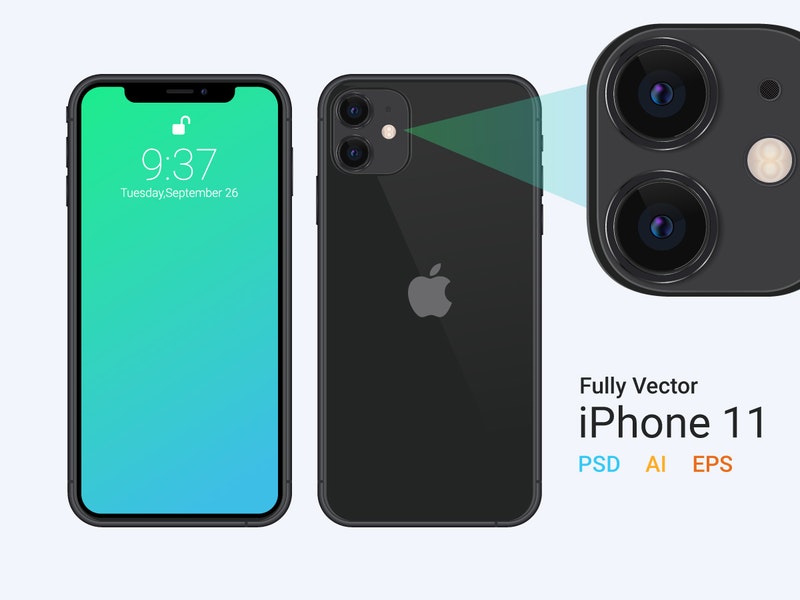 Free Iphone 11 Vector Mockup