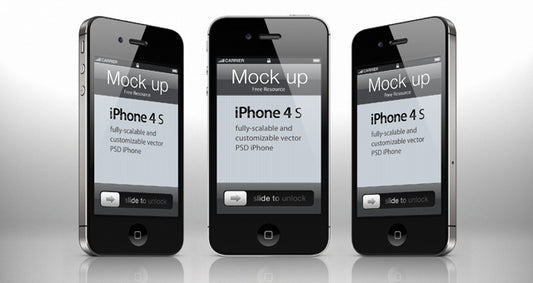 Free Iphone 4S Psd Vector Mockup Template