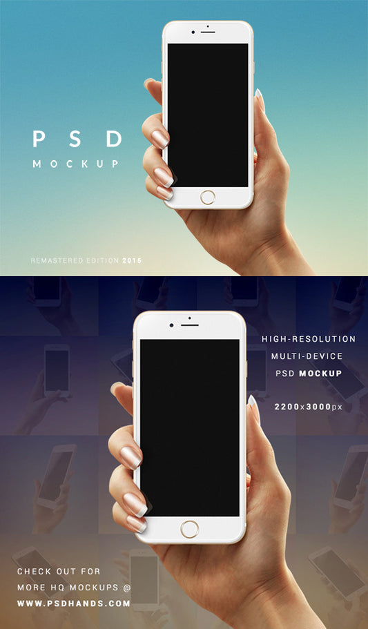Free iPhone 6 in Hand MockUp