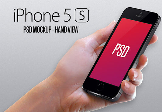 Free Iphone5S Hand View Mockup