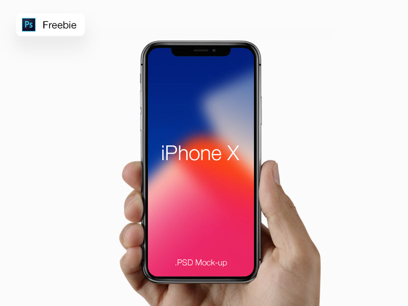 Free Perfect iPhone X Mockup in a Hand