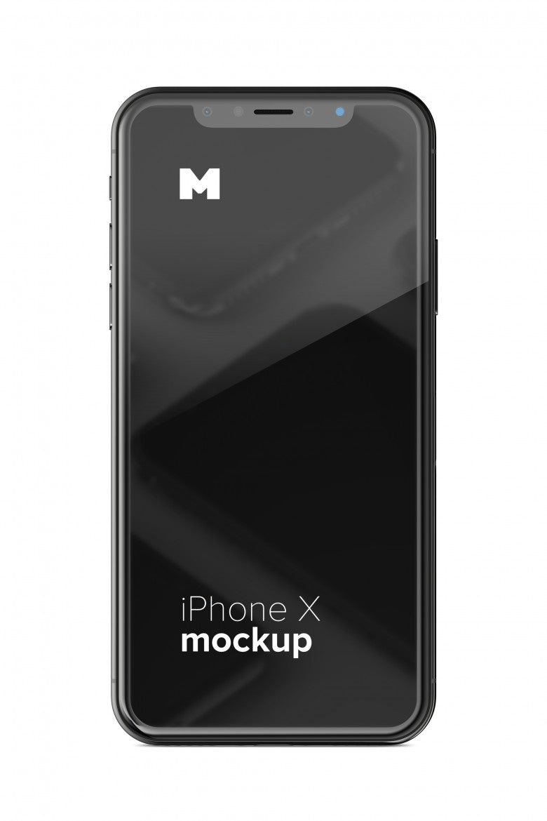 Free iPhone X Screen Front View (Mockup)