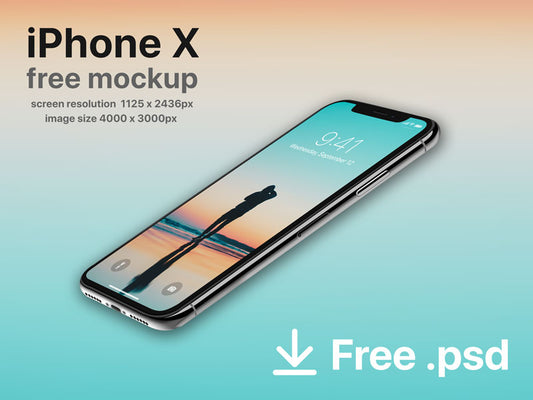 Free iPhone X Perspective Mockup