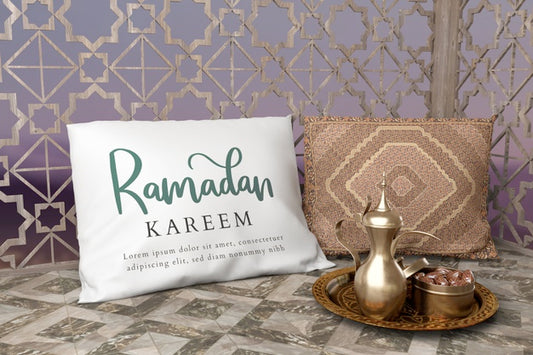 Free Islamic Celebration Arrangement With Teapot And Dates Psd