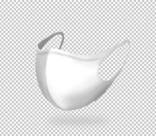 Free Isolated 3D White Mask Psd