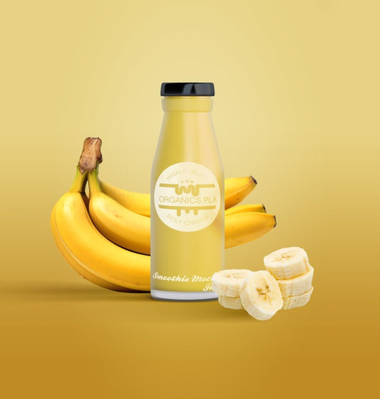 Free Isolated Bottle Of Fruit Juice And Bananas Psd