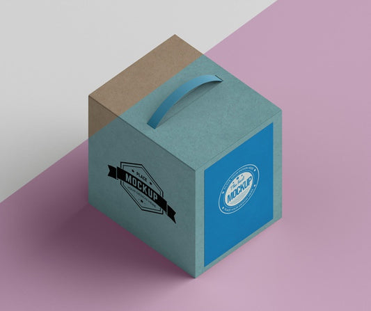 Free Isometric Design Cardboard Box Psd