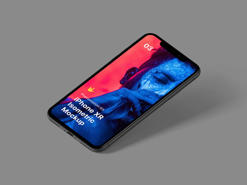 Free Isometric Iphone Xr Mockup