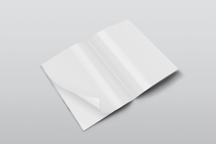 Free A4 PSD Magazine Mockup Isometric View – CreativeBooster