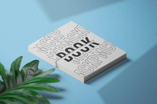 Free Isometric View Torn Book Cover Mockup PSD