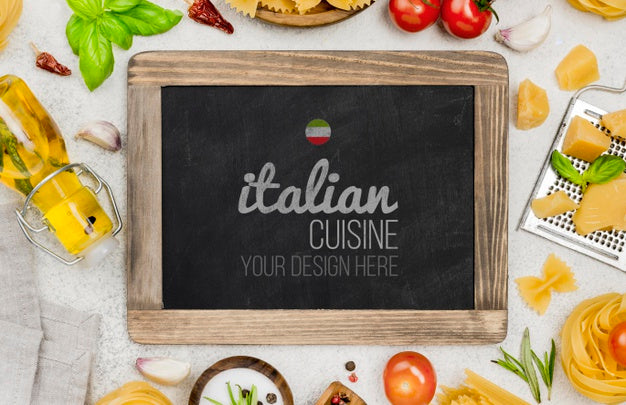 Free Italian Cuisine With Ingredients Psd