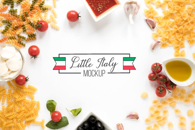 Free Italian Food Background Mock-Up Psd