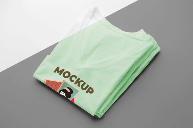Free Japanese T-Shirt Mock-Up Composition Psd