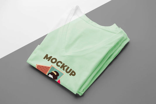 Free Japanese T-Shirt Mock-Up Composition Psd