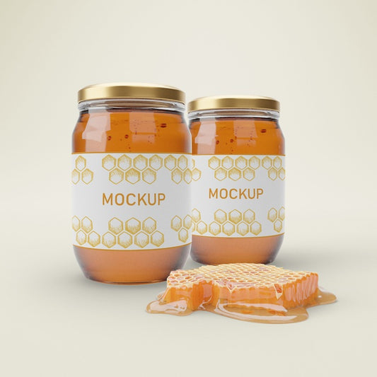 Free Jars With Organic Honey Psd