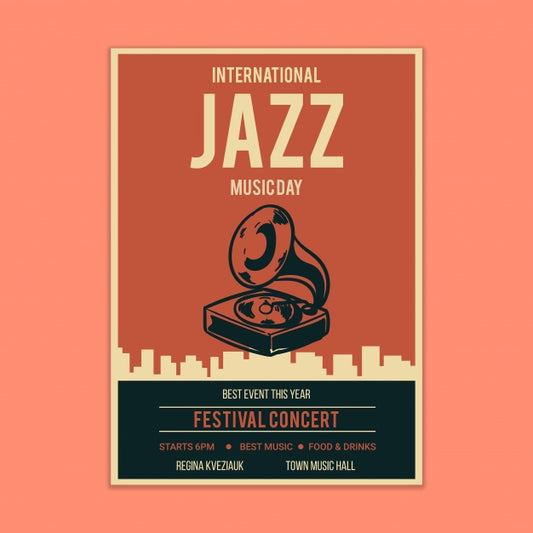 Free Jazz Music Poster Mockup Psd