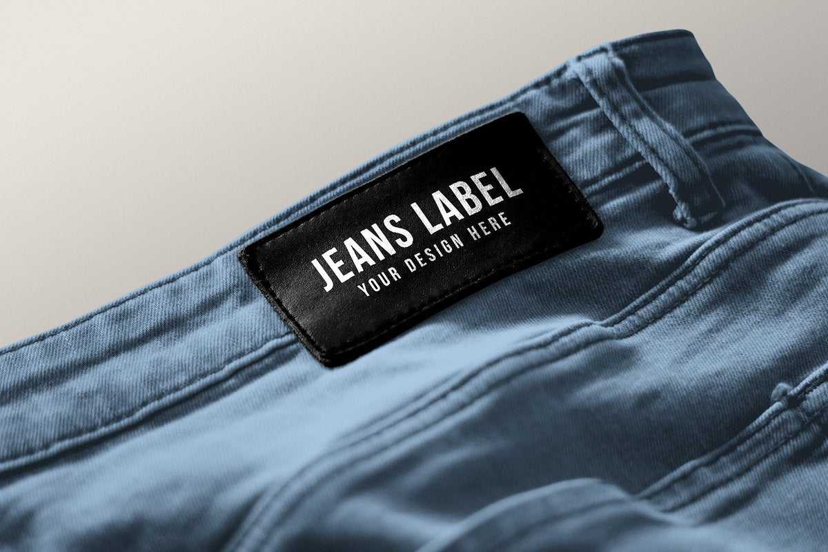 Free Jeans Label Branding Mockup – CreativeBooster