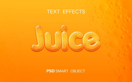 Free Juice Liquid Text Effect Psd