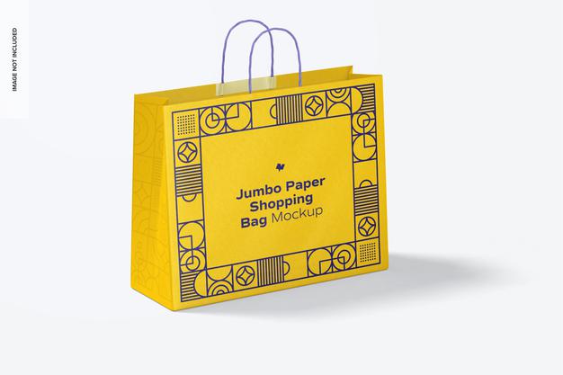 Free Jumbo Paper Shopping Bag Mockup Psd