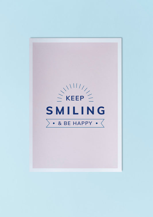 Free Keep Smiling And Be Happy Poster Mockup Psd