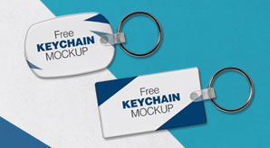 Free Keychain / Key Ring Mock-Up Psd Files