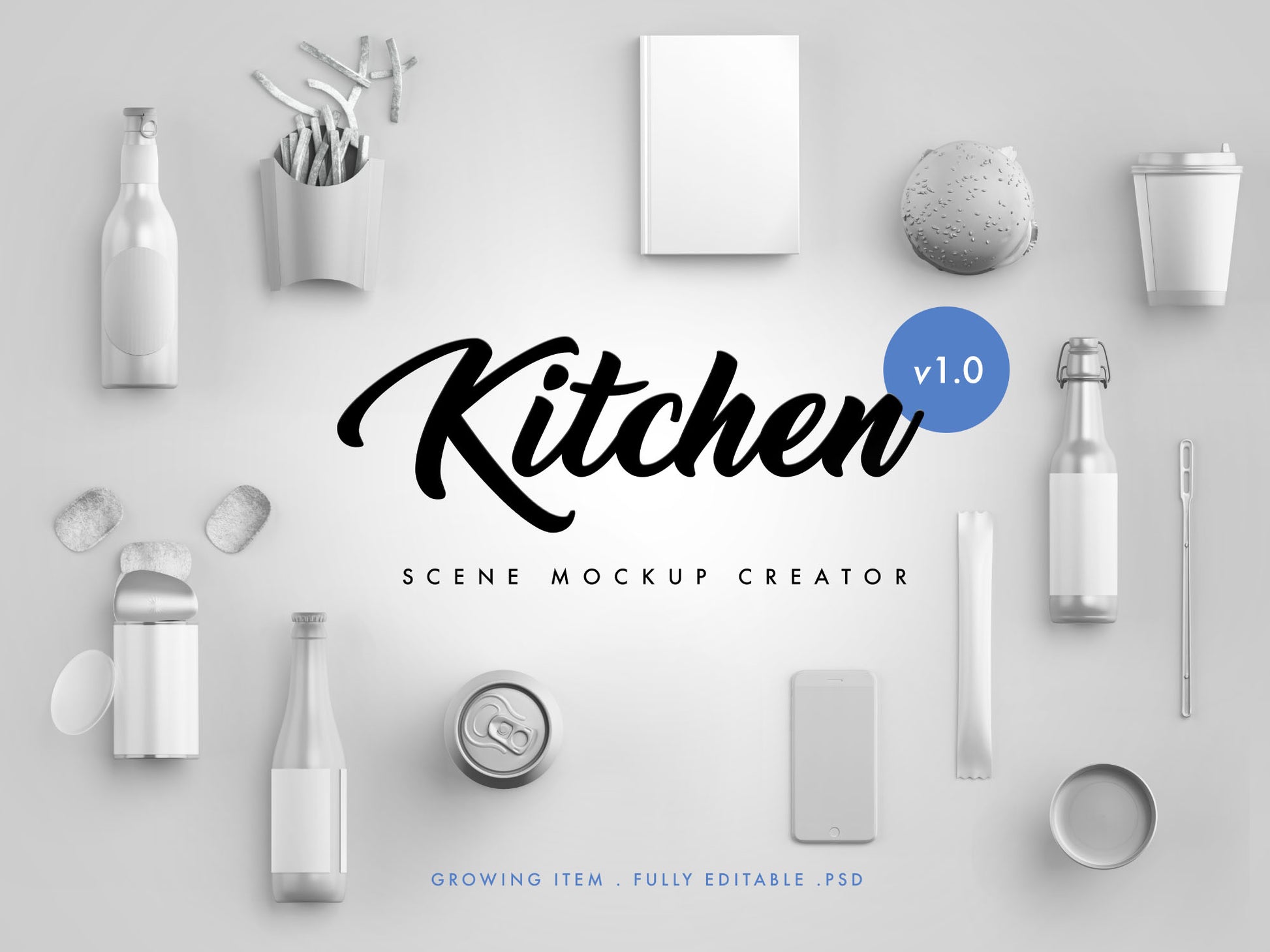 Free Kitchen Scene Creator Mockup