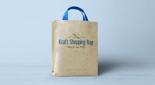Free Kraft Paper Shopping Bag Mockup Psd