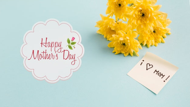 Free Label Mockup With Mothers Day Concept Psd