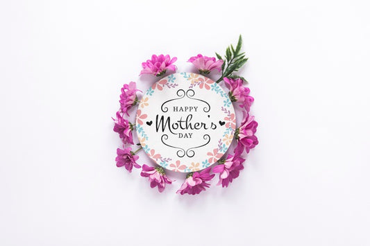 Free Label Mockup With Mothers Day Concept Psd