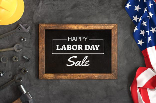 Free Labor Day Mockup With Chalkboard And Hand Tools Psd