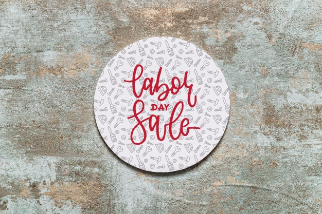 Free Labor Day Mockup With Round Cover Psd