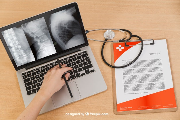 Free Laptop And Document Medical Mock Up Psd