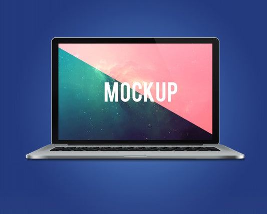 Free Laptop Frontal View Mock Up Psd