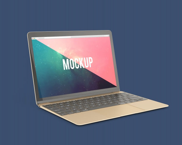 Free Laptop Lateral View Mock Up Psd
