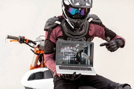 Free Laptop On A Motorcycle Psd