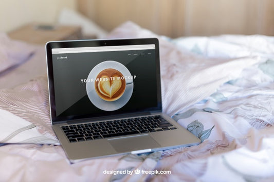 Free Laptop On Bed Psd