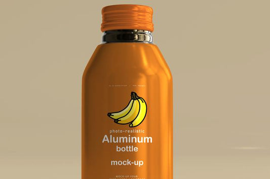 Free Large Aluminum Beverage Bottle Mockup Psd