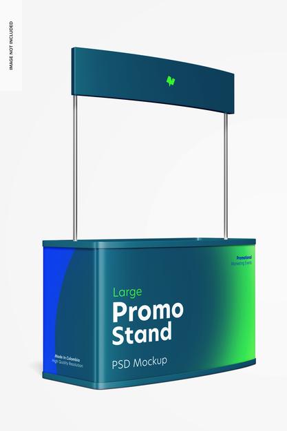 Free Large Promo Stand Mockup, Right View Psd