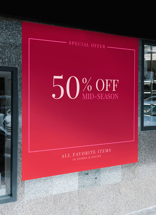Free Large-Scale Billboard Mockup In Front Of A Mall Psd