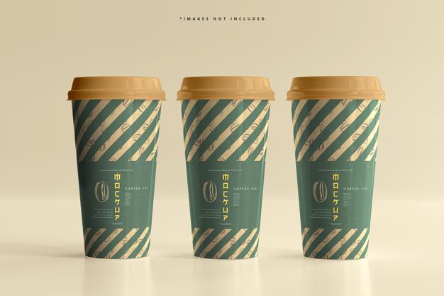 Free Large Size Biodegradable Paper Cup Mockup Psd