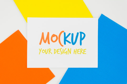 Free Layers Of Colours Mock-Up Design Psd