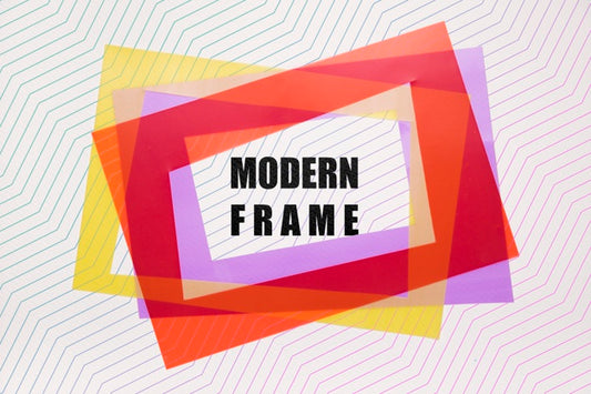 Free Layers Of Modern Frames Mock-Up Psd