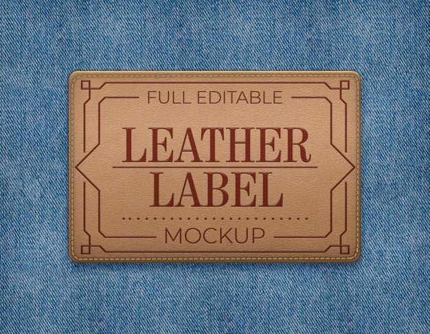 Free Leather Label Mockup Psd