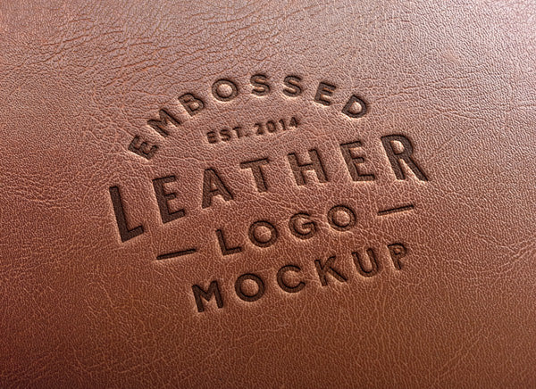 Free Leather Stamping Logo Mockup #2