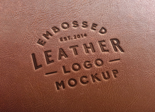 Free Leather Stamping Logo Mockup #2