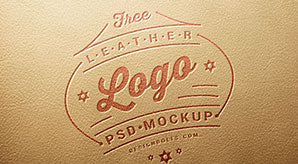 Free Leather Stamping Logo Mockup Psd (Emboss & Engrave)